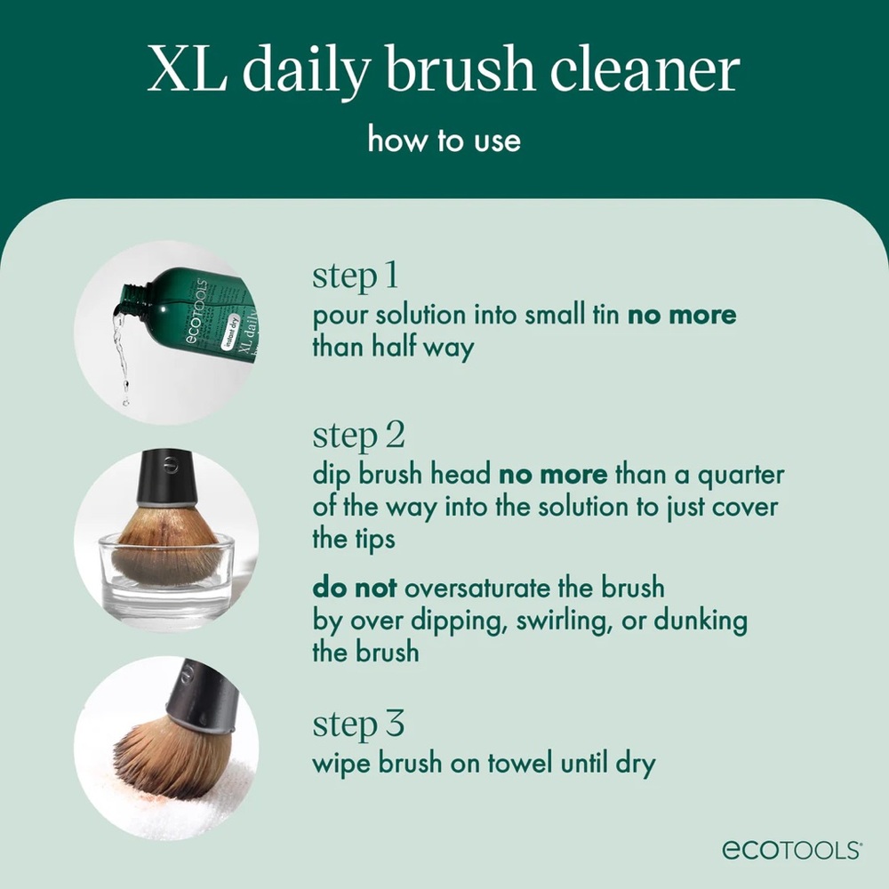 EcoTools XL Daily Brush Cleaner- vegan, fragrance free, quick dry, convenient - Picture 5 of 8